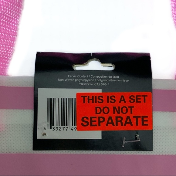 Flip Flop Tote Bag Set Pineapple Tropical Beach Theme Pink White Women’s L 9/10 - Picture 8 of 16